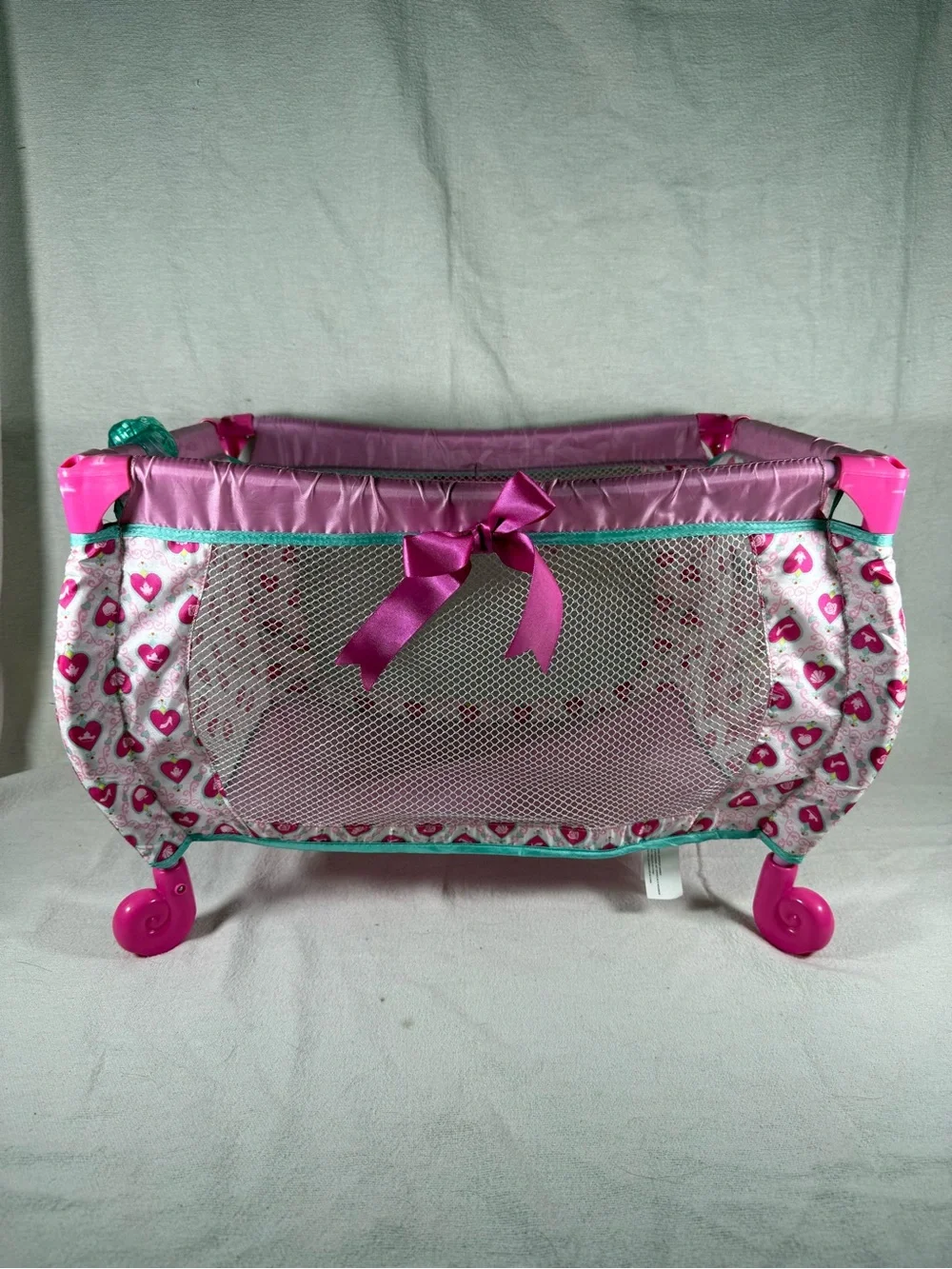 Disney Baby Princesses Pink and Teal Baby Doll Crib